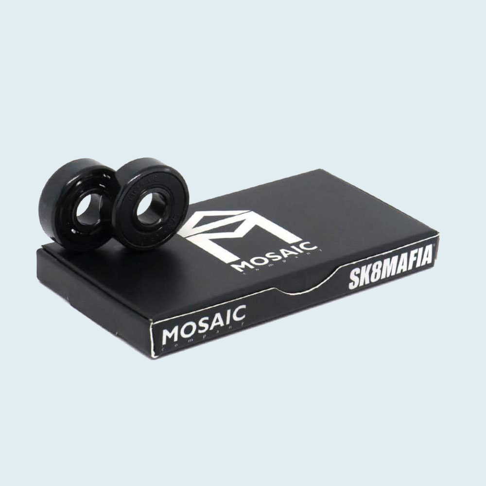 Roulements Skateboard HKD Abec 7 (lot De 8) – Gris/Noir – Neufs
